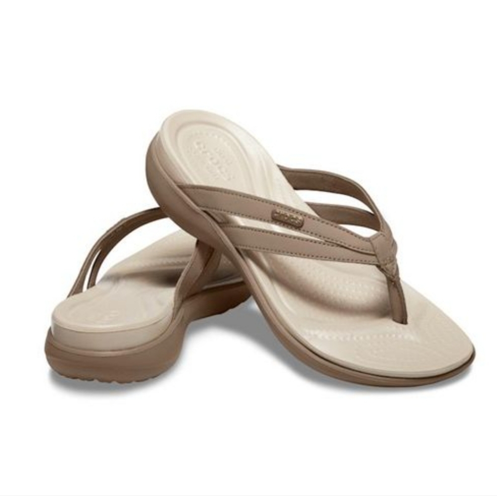 Crocs Strappy Flip Platform Slippers